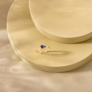 Bold Beam Gold-Plated <b>Moon</b> Cluster <b>Ring</b> for Her Princess Cut Fashion Jewelry - Product Image 1