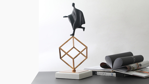 Juego de escultura de cuerda decorativa de Metal para mesa, Material duro artesanal creativo para mesa de hogar, 2 colores blanco y negro - Product Image 4