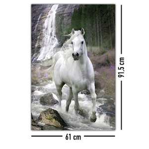 Affiche de cheval blanc de style moderne sur toile pour décoration murale - Product Image 2