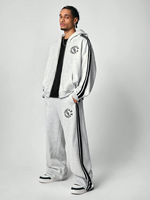 Nouveau mode Streetwear Y2K 100% coton survêtement surdimensionné survêtement épais strass pantalons de survêtement et sweat à capuche ensemble pour hommes