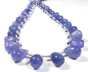 High Quality Blue Garnet Loose Gemstones Polished Teardrop Beads 9.5'' Strand 7-11.5mm Natural Smooth <b>African</b> Heat Treated 70 - Product Image 2