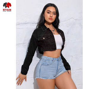 Veste en jean pour femme avec surpiqûres de qualité supérieure, boutons durables et une coupe décontractée confortable - Product Image 2