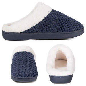 Chaussons en mousse moelleux pour femmes, chauds et douillets pour l'hiver, chaussures d'intérieur et d'extérieur, pantoufles confortables pour la maison, OEM ODM en gros - Product Image 5