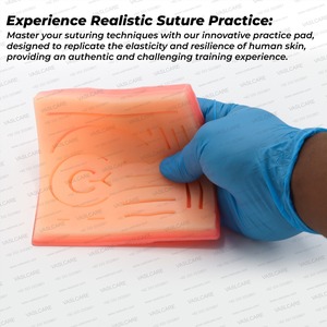 Coussinets de pratique de suture Couche de suture en silicone durable à 3 couches à utiliser par les étudiants pour la formation des étudiants en médecine par Vaslcare - Product Image 2