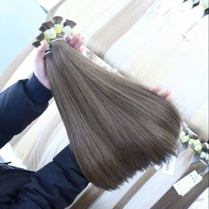 Precio al por mayor Extensiones de cabello Remy virgen a granel 100% Cabello vietnamita 100 gramos Color más claro Solo Super Doble Onda natural - Product Image 1