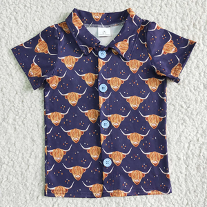 Camisas de Manga Corta con Botones Estilo Western para Bebés Niños - Product Image 2