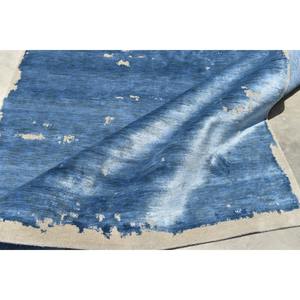 Luxueux tapis en laine de Nouvelle-Zélande noués à la main bleu marine tapis persan conçu sur mesure vente mur à mur - Product Image 2