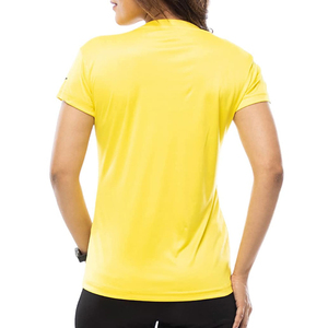 Nueva llegada de alta calidad, camisetas de manga corta para mujer, logotipo transpirable, cuello redondo, Color sólido, camiseta para mujer en diferentes colores - Product Image 2