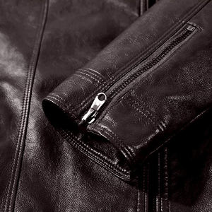 Chaqueta de Motociclista Entallada Personalizada de Fábrica para Hombre, Chaqueta de Cuero Genuino de Alta Calidad - Product Image 1