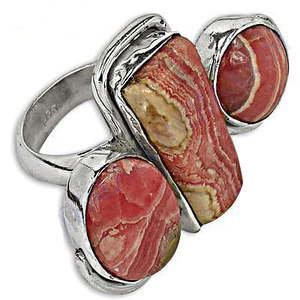 Anillo Vintage de Rodocrosita para Mujer, Plata 925 con Baño de Oro, Joyería Fina con Incrustaciones, Color de Baño de 18K - Product Image 2