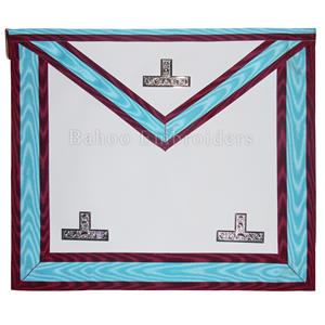 Tablier unisexe pour adulte avec marque maçonnique WM, en similicuir, trois niveaux frontaux, pour usage religieux, design et logo personnalisables, en stock - Product Image 1