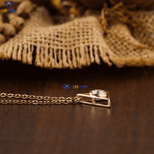 Colgante de diamante de corte brillante redondo TDW 0,30 con cadena de oro rosa certificado/no certificado Diamante Cvd Joyería de diamantes - Product Image 4