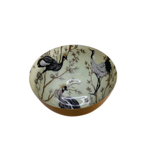 Bol rond de service en fer avec bol à salade de couleur noire martelée pour la décoration de cuisine et de table faite à la main en vrac - Product Image 6