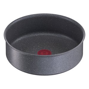 กระทะอะลูมิเนียมเคลือบสารกันติด (24 ซม.) INGENIO MINERALIS สีเทาหิน 012164040524 - Product Image 1