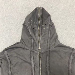 Sudadera con capucha completa con cremallera, estilo acid wash, extragrande, 500 g/m², sudadera con capucha corta para hombre, sudadera con capucha extragrande para hombre, sudadera con capucha pesada - Product Image 5