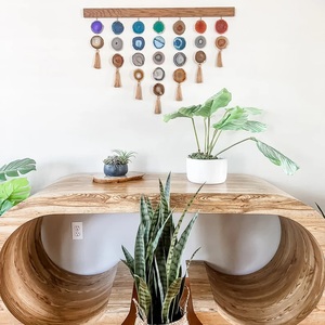 Ágata rebanada losa ágata posavasos piedra preciosa cristal curativo piedras naturales decoración de pared para el hogar venta al por mayor lote artículos de regalo - Product Image 5