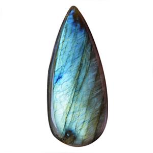 Natural Labradorite Pear Shape Cabochon Flat Back 3A+ Quality Calibrated Wholesale <b>Fire</b> Gemstones 45x19x7 MM Wholesale Price - Product Image 1