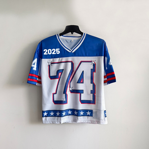 Oversized American Mesh Jersey Custom Vintage Men's Boxy 100% <b>Polyester</b> Sublimated Wear Football Jerseys t <b>Shirts</b> New Design - Product Image 1