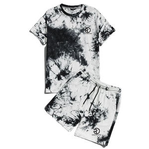 Design Summer Set Matching <b>Shorts</b> and T Shirt Gym Clothing for Men Summer Wear Unisex Men 100% Cotton Summer Set for Sale - Product Image 1