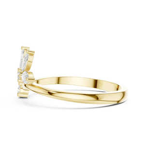 Exquisito Anillo de Compromiso de Oro Sólido de 14K con Diamante de Corte Marquesa Cultivado en Laboratorio para Mujer, Regalo de Aniversario de Boda - Product Image 2