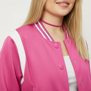 เสื้อแจ็กเก็ตกันลมผ้าฝ้ายสำหรับผู้หญิงบางใส่ในฤดูใบไม้ร่วงดีไซน์แบบกำหนดเอง - Product Image 3