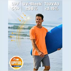 T-shirt évacuant l'humidité à séchage rapide Slim Fit Sporty Running Tshirt Short Length Solid Design Spandex/Polyester Tricoté devant - Product Image 3