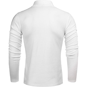 Pull en maille anti-rides d'hiver pour hommes, coupe ajustée, anti-rétrécissement, respirant, col rond, pull en polyester - Product Image 2