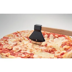 Coupe-pizza en bambou personnalisé ZAZA, gadgets originaux pour perfectionner votre service de pizzas - Product Image 1