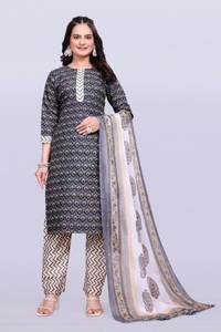 Traje Sharara pakistaní con estilo islámico para mujeres musulmanas con Kameez corto cosido y Dupatta bordada para Eid Wear - Product Image 4