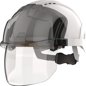 Casque de soudage industriel EVO VISTAshield à obscurcissement automatique, vision complète, blanc/fumé, conforme aux normes EN 397 EN 50365 JSP, en ABS, garantie 3 ans - Product Image 3