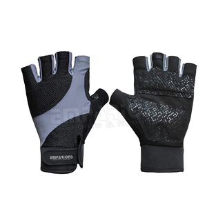 Sport <b>Weight</b> Lifting <b>Gloves</b> Unisex Workout Gym Fitness <b>Gloves</b> Black Color Anti Slip <b>Training</b> <b>Gloves</b> - Product Image 1