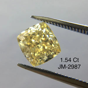 เบาะเพชรทรงหลวม1.54กะรัตแฟนซีสำหรับทำเครื่องประดับเพชรแบบหลวมสีเหลืองน้ำตาลกะรัต - Product Image 2