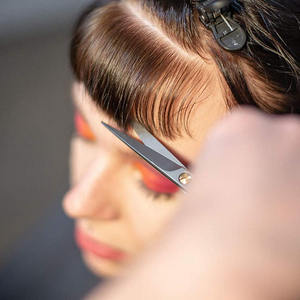 Ciseaux de coiffure professionnels pour salon, rasoir de prestige PR-843, manche en acier inoxydable, lame tranchante, personnalisable, 50 pièces - Product Image 2