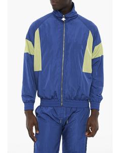 Venta al por mayor de los hombres de nailon ligero 100% poliéster Zip Windbreaker chándal totalmente personalizado Logo Stand Collar bordado Decoración - Product Image 3