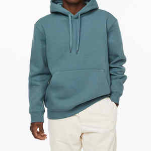 Sweat à capuche surdimensionné en polaire de polyester personnalisable pour hommes, mode d'hiver, poche kangourou, logo imprimé, sweats à capuche OEM - Product Image 2