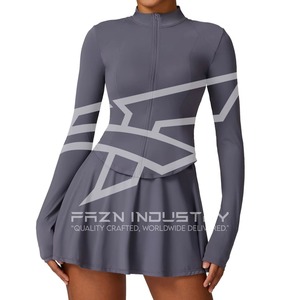 Ensemble d'uniformes de tennis pour femmes Fabricant d'équipement d'origine Vente en gros Séchage rapide Respirant Tissu Spandex / Nylon Tenue de sport d'équipe pour les matchs - Product Image 1