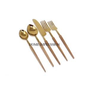 Matériau de haute qualité plaqué or la plupart des ensembles de couverts fantaisie design unique hôtels et restaurants ustensiles de cuisine vaisselle - Product Image 3