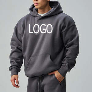 Sudaderas con Capucha de Algodón Grueso para Hombre, de Invierno, de Alta Calidad, Forradas, Resistentes al Viento, con Logotipo Personalizado Bordado, Diseño Sólido, Corte Regular - Product Image 3