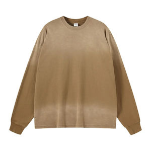 เสื้อสเวตเชิ้ตโอเวอร์ไซส์คุณภาพสูงสำหรับทุกเพศทุกวัย เหมาะสำหรับฤดูหนาวและฤดูใบไม้ร่วง รับสกรีนโลโก้ ผ้าหนา 100% ผ้าฝ้าย สไตล์สตรีทแวร์ กันยับ - Product Image 1