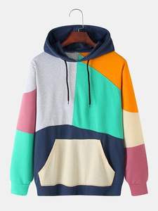 เสื้อสเวตเตอร์มีฮู้ดแนววินเทจเป็นมิตรต่อสิ่งแวดล้อมผ้านุ่มบล็อกสีพื้นผ้านุ่มน่ารักมาใหม่2025 - Product Image 2