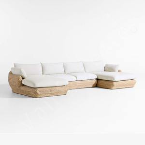 Muebles de Jardín de Ratán, Conjuntos de Sofás de Jardín de Ratán Pequeños Listos para Armar, Conjuntos de Sofás de Esquina para Jardín <span class=keywords><strong>Pequeño</strong></span> - Product Image 1
