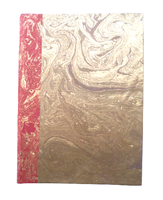 Album photo de mariage personnalisé, nouveau design, couverture rigide en marbre rouge et brun doré, avec papier en coton fait main en matériau PP, cadeau