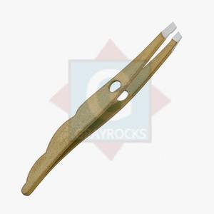 Pinzas para cejas con logotipo personalizado Super Grip Pinzas para cejas inclinadas de acero inoxidable para mujeres o hombres - Product Image 3