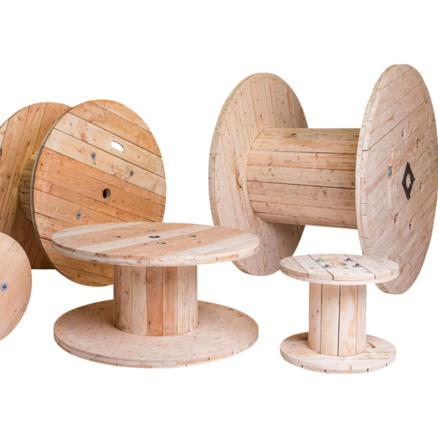 High Quality Wood  Cable Drum Timber/ Plywood Material Custom- Design Drum Cable Reel Golden Supplier  Cable  Drum