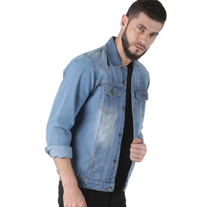 Veste en jean classique pour homme, coupe slim, décontractée, sans doublure, vente en gros d'usine - Product Image 5