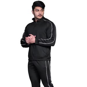 Bloque de color personalizado, multicolor, blanco y negro, diseño de rayas a la moda, chándales holgados de gran tamaño, cremallera completa a prueba de viento - Product Image 1