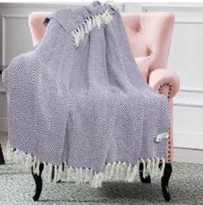 Wholesale Customized 100% Pure <b>WOOL</b> Throw Blanket Woven Winter Luxury Travel Home Herringbone <b>Wool</b> Blanket In India by hi - Product Image 5