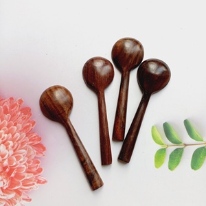 Couverts en bois, petite cuillère pour épices, bois de rose moderne fait à la main du Vietnam de haute qualité, vente en gros - Product Image 4