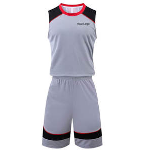 Ensemble d'uniformes de basketball personnalisés légers à manches courtes, style unique, couleur unie, respirant, 100 % polyester - Product Image 1