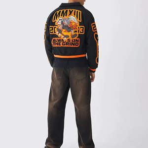 Men's Custom Logo <b>Vintage</b> <b>Varsity</b> <b>Jacket</b> Letterman <b>Jacket</b> Wholesale OEM Custom breathable Chenille Embroidered <b>Varsity</b> <b>Jacket</b> - Product Image 2